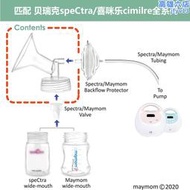 適配貝瑞克S1S2喜咪樂S3喇叭罩吸乳護罩電動雙邊吸奶器鴨嘴閥配件