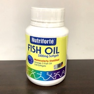 ❀Nutriforte Fish Oil 1000mg 100 softgels expire 23012025ღ
