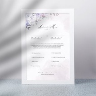 紫色情迷 / 結婚書約 桌上壁掛 二用相框 厚紙易寫 空白版 客製版