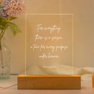 凡事都有定期 傳道書3:1 恩典之光 聖經經文LED燈 經文禮物