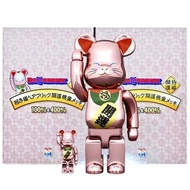 Bearbrick 招財貓 開運 桃金 電鍍