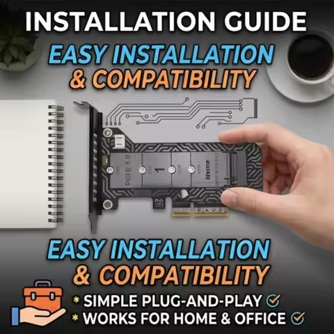 PH4215 M.2 NVMe SSD to PCIe 5.0 X4 Adapter Card Support 2230 2242 2260 2280 22110 Expansion Board wi