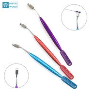 Dental tool metal root canal file holder with the ruler measure, hand extended needle holder k files