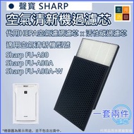 河田生活 - 適用於Sharp 聲寶 FU-A80A FU-A80A-W (FZ-A80SFE)空氣清新機 替換用濾網(代用品)|空氣淨化器過濾網