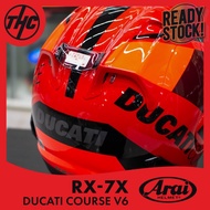 [✅Ori] Arai Rx7X Ducati Course V6 Full Face Helm Rx-7X Original