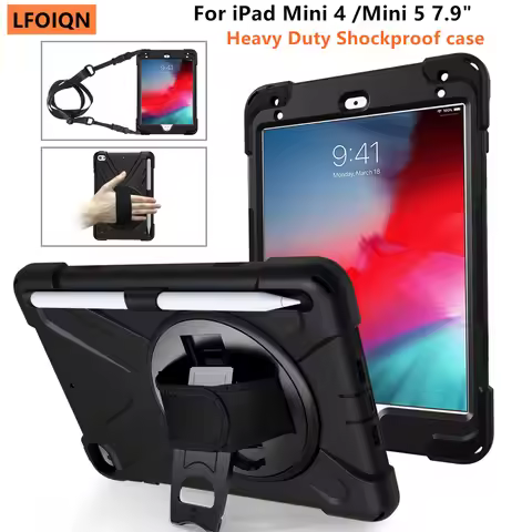 LFOIQN Heavy Duty Shockproof Case For iPad Mini 5 / iPad Mini 4 Mini5 Mini4 7.9 inch Tablet Kids Sil