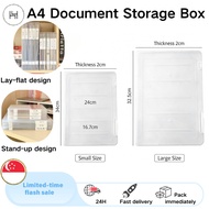 [SG Ready Stock]A4 document storage box, document sorting, passport storage, photo storage, transpar