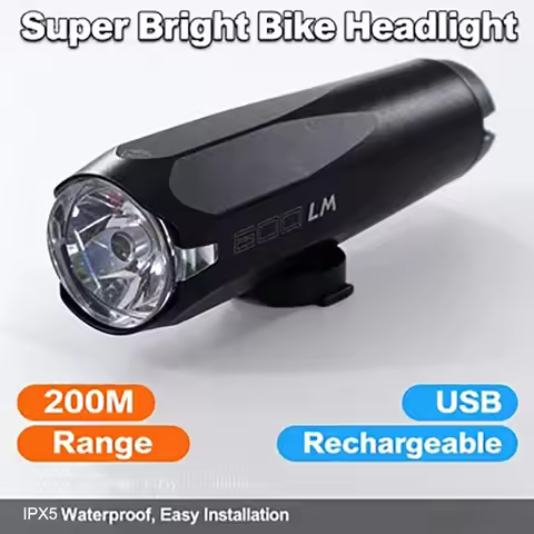 Bike Light Front Lamp Type C Rechargeable Waterproof Electric Bike Headlight IPX5 Cycling Lamp Ebike