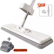 360° Spinning Flat Mop Easy Swap Microfiber Mop Pads Set Hands-Free Washing Mop for Hardwood Laminat