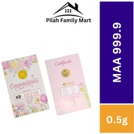 0.5g MAA 999.9 CONGRATULATIONS (Pink) Gold Bar