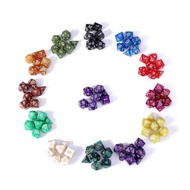 Multi-Faced Dice Running Group Dice Board Game Dice Set 7 Pieces 1 Set Digital Game Dice Combinable