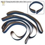 Durable Coarse Carving Metal Wood 4pcs 2"x 72" Belts Grinding Blue Sanding Bands