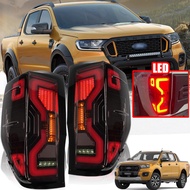 ไฟท้ายแต่ง LED รุ่น ฟอร์ด เรนเจอร์ FORD RANGER ปี 2012 - 2021 สีสโม๊ค 1 คู่ ซ้าย + ขวา รวมชุดสายไฟ