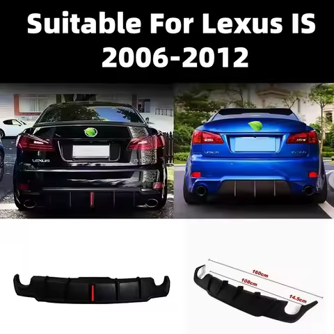 Suitable For 2006-2012 Lexus IS250 IS300 Luggage Lid Car Spoiler Rear Bumper Diffuser Splitter Body 