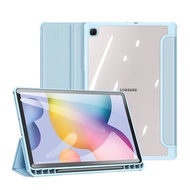 กรณีแท็บเล็ตสำหรับ Samsung Galaxy Tab S6 Lite 10.4 A7 A7 Lite 8.7 A8 10.5 S7 11 S8 Plus S7FE 12.4พร้อมฝาครอบดินสอ