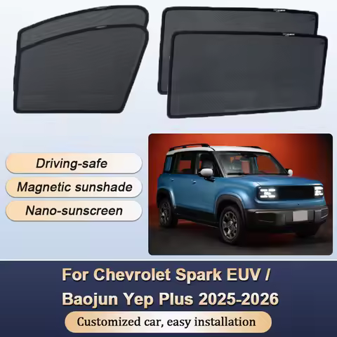 Sun Shades For Chevrolet Spark EUV Baojun Yep Plus 2025 2026 Sunshades Magnetic Heat insulation Mesh