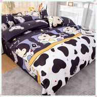 Cartoon Crayon Shin-chan Print Bedsheet Set Soft Brushed Bedding Set Quilt Cover Flat Sheet Pillowca
