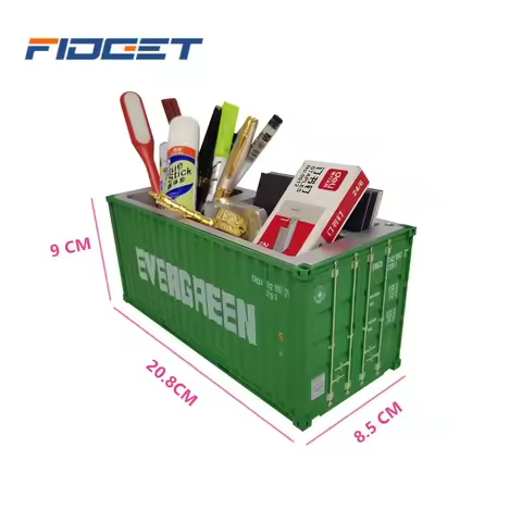 20ft Simulation Shipping Container Model Mini Toys Logistics Container MultiFunction Pen Holder Offi