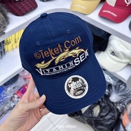 American letter embroidered retro dolphin TEKET baseball cap with washed soft top and deepened brim 