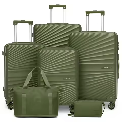 Joyway 6-Piece Travel Luggage Set, Lightweight Durable Suitcase with Expandable Duffel Bag and Small