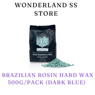 Brazilian Rosin Hard Wax 500g/pack (Dark Blue) Hair Removal Formula [Suitable for course & sensitive