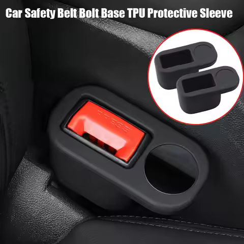 2PCS Universal Car Safety Belt Bolt Base TPU Protective Sleeve Suitable for BMW, VW, Audi, Porsche, 