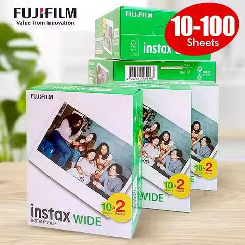 10 30 60 100 Sheets Fujifilm Instax Wide Film Instant White Edge For Fuji Camera 100 200 210 300 500