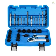 28Pcs Damaged Nut Screw Remover Set Broken Nut Bolt Extractor Rust Nut Screw Removal Tools Kit Stuck