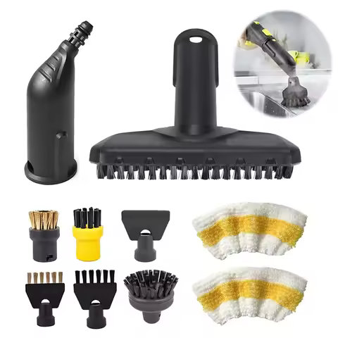 ABPQ-10-Piece Accessory Set For Karcher Steam Cleaners SC1, SC2, SC3, SC4, SC5 - Includes Nozzles, B