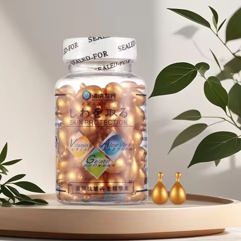 Vitamin E Extract Capsules Moisturizing Cream Ve Serum Facial Korean Makeup 90Pcs/bottle Skin Care