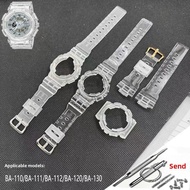 14mm For BA110/BA111/BA112/BA120/BA130 Strap Resin Waterproof Band Transparent Case & Strap Set