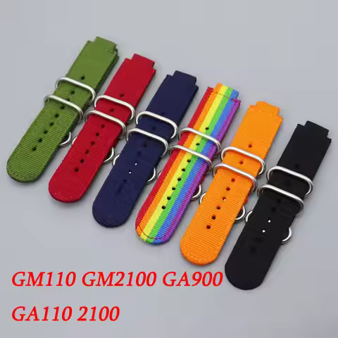 16mm Watch Strap For Casio G-SHOCK GM-110 GM-2100 GA-900 Nylon Canvas Wrist Band for GA-100/110 700 