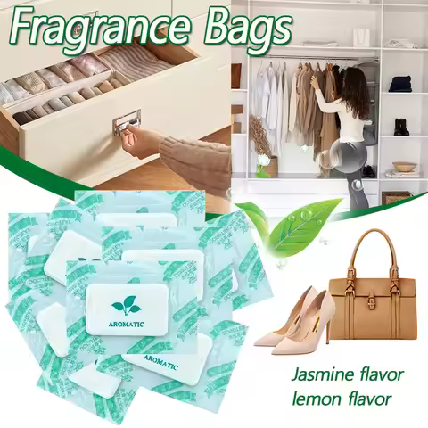 50/100/200pcs Jasmine Fragrance Bags - Perfect for Wardrobes, Cars, and Home Fragrances Air Freshene