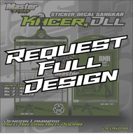 Stiker Decal Variasi Sangkar Kotak Burung Kacer Dan Lain-lain Motif BNR ARMY 2 PISTOL Custom Laminas