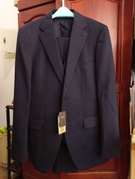 全新 【Comme Ca Men 】日本品牌 深藍 100%羊毛三件式成套西裝