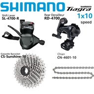 Shimano Tiagra 4700 Groupset 1x10 Speed Road Bike Right Shifter Rear Derailleur HG500 Cassette 11-25T/28T/32T/34T 4601 112 Links Chain For Road Bike Folding Bike Original Bicycle Kit