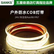 Sanke Song IP67 Jalur Cahaya Kalis Air Luaran LED Pelekat Diri Voltan Rendah 24V COB Jalur Cahaya Le