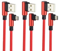 (23cm/9inch 90 Degree Micro USB Cable Right Angle USB 2.0 A Male to Micro Male Fast Sync & Charging 