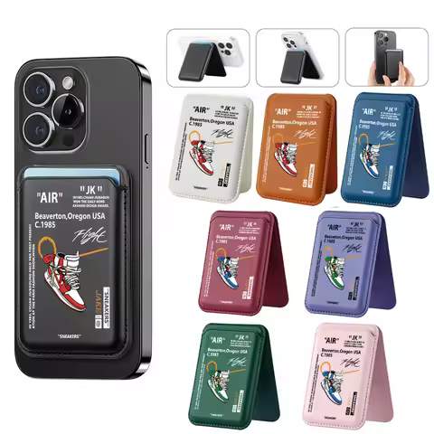 Upgrade Magnetic 85 Sneakers PU Leather Wallet Case For MagSafe iPhone13 14 15 16 AIR Sports Shoes L
