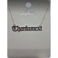 Lovisa Thank You Next Silver Necklace Fashion Statement Jewelry