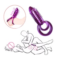 bingjianxiao  Ring Vibrator Male Time Delay Dual Ring Cock Sex Toys For Men Prolonging Climax Women Clitoral Stimulator Adult Products