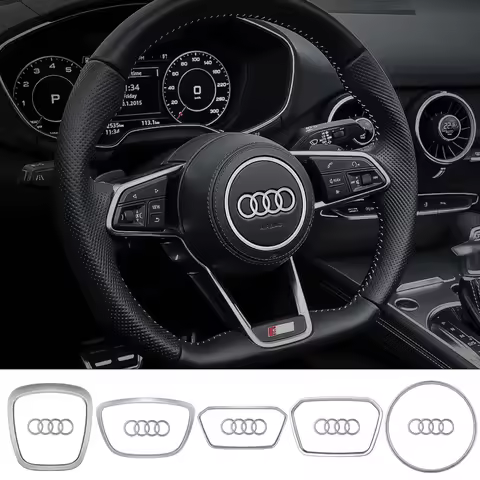 Car Steering Wheel Frame Trim Cover Replacement Accessories Valve for Audi Sline A1 A2 A3 A4 A4L P 8