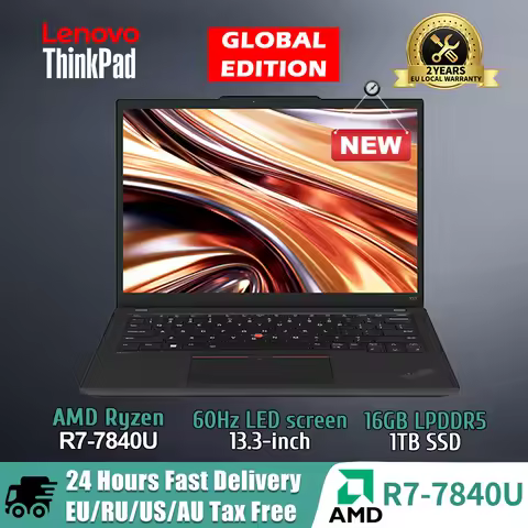 Lenovo ThinkPad X13 Laptop AMD R7 Pro 7840U Radeon Graphics 16GB RAM 512GB/1TB SSD 13.3inches 300nit
