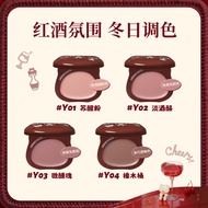 Limeng Lip Cheek Dual-use Blush Cream Red Wine Y04 Oak Barrel Cake Natural Water Gloss Multi-Purpose