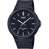 Casio นาฬิกาข้อมือผู้ชาย กันน้ำ 50 เมตร หน้าปัดใหญ่ สายเรซิน รุ่น MW-240 ของแท้ประกันศูนย์ CMG