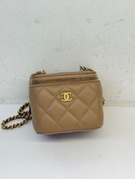 Chanel mini box with gold ball - beige