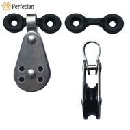 [Perfeclan] 2pc Black Steel Pulley Block 25mm for Kayak anchor trolley two pad eyes
