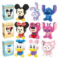 New Style Disney Mickey Minnie Donald Duck Tigger Stitch LinaBell Mini Building Blocks Kawaii Cartoo