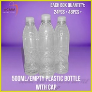 § ( 24 BOTTLES )500 ML PET BOTTLE l Empty Dishwashing Bottle l 500ML Plastic Bottle
