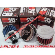 K&N 12mm Engine / Oil Crankcase Breather Valve Intake Filter mini Kn filter 12mm*50mm*56mm  mini Fil